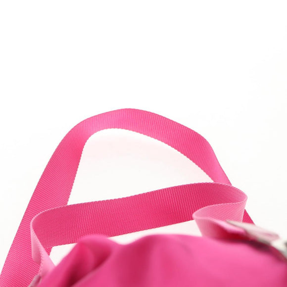 PRADA Backpack Nylon Pink Silver Auth 143599V