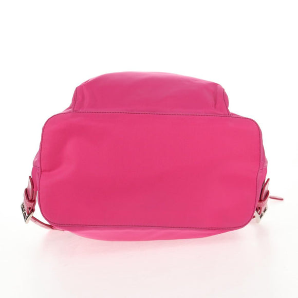 PRADA Backpack Nylon Pink Silver Auth 143599V
