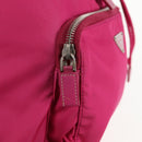 PRADA Backpack Nylon Pink Silver Auth 143599V-22