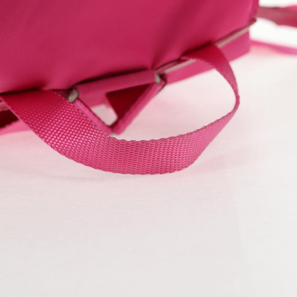 PRADA Backpack Nylon Pink Silver Auth 143599V