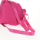 PRADA Backpack Nylon Pink Silver Auth 143599V-7