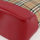 Burberrys Nova Check Tote Bag Canvas Leather Beige Gold Auth 143601-10