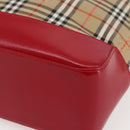 Burberrys Nova Check Tote Bag Canvas Leather Beige Gold Auth 143601-12