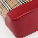 Burberrys Nova Check Tote Bag Canvas Leather Beige Gold Auth 143601-13