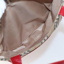 Burberrys Nova Check Tote Bag Canvas Leather Beige Gold Auth 143601-21