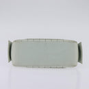 CHANEL Mademoiselle Chain Shoulder Bag Leather Silver Light green CC Auth 143605-11