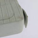 CHANEL Mademoiselle Chain Shoulder Bag Leather Silver Light green CC Auth 143605-15