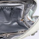 CHANEL Mademoiselle Chain Shoulder Bag Leather Silver Light green CC Auth 143605-18