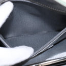 CHANEL Mademoiselle Chain Shoulder Bag Leather Silver Light green CC Auth 143605-21