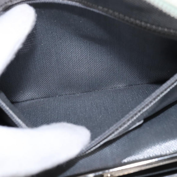 CHANEL Mademoiselle Chain Shoulder Bag Leather Silver Light green CC Auth 143605