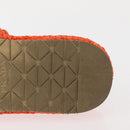 PRADA Flat Form Sandals Raffia Orange Auth 143606-10