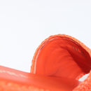 PRADA Flat Form Sandals Raffia Orange Auth 143606-15