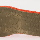 PRADA Flat Form Sandals Raffia Orange Auth 143606-25