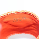 PRADA Flat Form Sandals Raffia Orange Auth 143606-32
