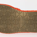 PRADA Flat Form Sandals Raffia Orange Auth 143606-9