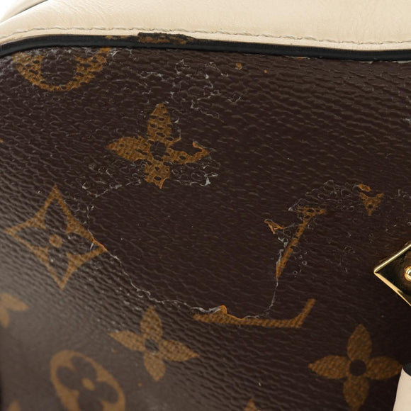 LOUIS VUITTON Monogram Saintonge Shoulder Bag White M43559 LV Auth 143616
