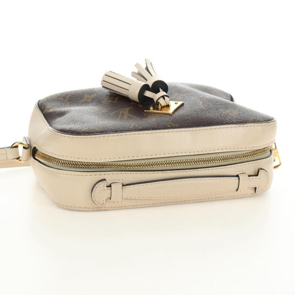 LOUIS VUITTON Monogram Saintonge Shoulder Bag White M43559 LV Auth 143616