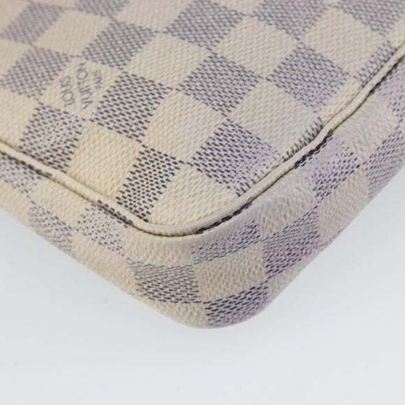 LOUIS VUITTON Damier Azur Pochette Accessoires Pouch N51986 LV Auth 143621