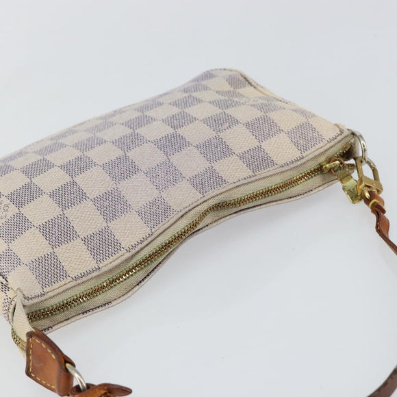 LOUIS VUITTON Damier Azur Pochette Accessoires Pouch N51986 LV Auth 143621