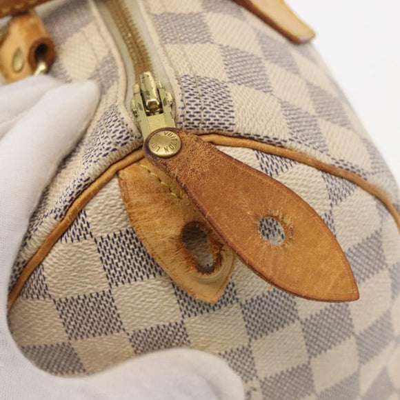 LOUIS VUITTON Damier Azur Speedy 25 Hand Bag N41534 LV Auth 143623