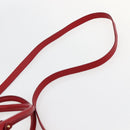 Salvatore Ferragamo Gancini Hand Bag Leather 2way Red Gold Auth 143649V-15