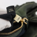 Miu Miu Matelasse Hand Bag Leather 2way Khaki Gold Auth 143651-12