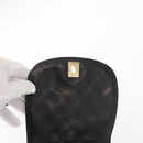 CHANEL Matelasse Waist bag Lamb Skin Black Gold CC Auth 143653-21