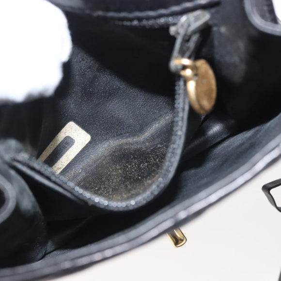 CHANEL Matelasse Waist bag Lamb Skin Black Gold CC Auth 143653