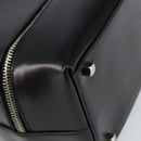 Salvatore Ferragamo Gancini Hand Bag Leather Black Silver Auth 143654V-15