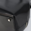 Salvatore Ferragamo Gancini Hand Bag Leather Black Silver Auth 143654V-16