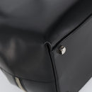 Salvatore Ferragamo Gancini Hand Bag Leather Black Silver Auth 143654V-17