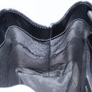 Salvatore Ferragamo Gancini Hand Bag Leather Black Silver Auth 143654V-20