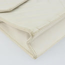 CHANEL V Stitch Shoulder Bag Lamb Skin White Gold CC Auth 143656-9