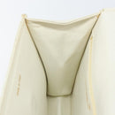 CHANEL V Stitch Shoulder Bag Lamb Skin White Gold CC Auth 143656-22