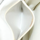 CHANEL V Stitch Shoulder Bag Lamb Skin White Gold CC Auth 143656-23