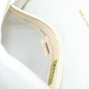 CHANEL V Stitch Shoulder Bag Lamb Skin White Gold CC Auth 143656-11