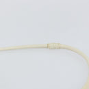 CHANEL V Stitch Shoulder Bag Lamb Skin White Gold CC Auth 143656-8