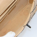 CHANEL Wild Stitch Chain Shoulder Bag Leather Beige CC Auth 143657-17