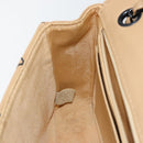 CHANEL Wild Stitch Chain Shoulder Bag Leather Beige CC Auth 143657-19