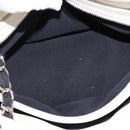 CHANEL Chain Shoulder Bag Enamel Cream Silver CC Auth 143658-9