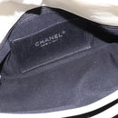 CHANEL Chain Shoulder Bag Enamel Cream Silver CC Auth 143658-22