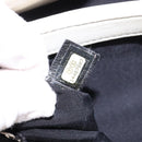 CHANEL Chain Shoulder Bag Enamel Cream Silver CC Auth 143658-10