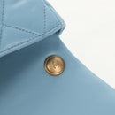 CHANEL Matelasse Chain Shoulder Bag Lamb Skin Light Blue Gold CC Auth 143660SAM-22