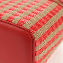 CHANEL Chain Shoulder Bag Raffia Beige Gold CC Auth 143661SAM-17