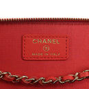 CHANEL Chain Shoulder Bag Raffia Beige Gold CC Auth 143661SAM-22