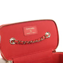 CHANEL Chain Shoulder Bag Raffia Beige Gold CC Auth 143661SAM-8