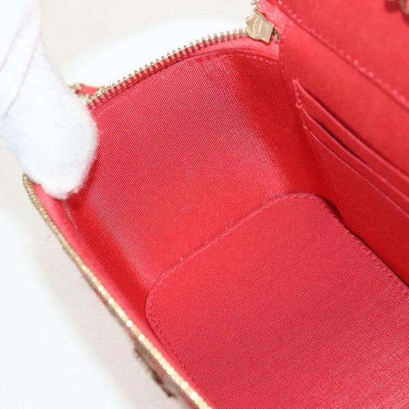 CHANEL Chain Shoulder Bag Raffia Beige Gold CC Auth 143661SAM