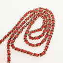 CHANEL Chain Shoulder Bag Raffia Beige Gold CC Auth 143661SAM-15