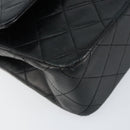 CHANEL Matelasse 23 Chain Shoulder Bag Lamb Skin Black Gold CC Auth 143662AV-16