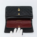 CHANEL Matelasse 23 Chain Shoulder Bag Lamb Skin Black Gold CC Auth 143662AV-22